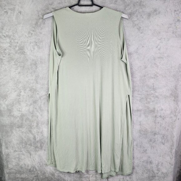 Women's Light Green LuLaRoe Sleeveless Open Front Duster Cardigan Vest Size M - Picture 10 of 13